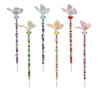 Kit Di Paletti Da Giardino Con Perline Asta Decorativa Farfalla