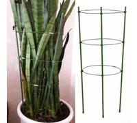 Kit di pali di supporto per piante con tubi di collegamento e cravatte, traliccio regolabile da giardino per piante rampicanti, pomodori, fiori, sistema di gabbia resistente per interni ed esterni
