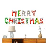 Kit di palloncini di buon Natale - Set di palloncini con banner con scritte | Decorazioni festive | Decorazione per la porta d'ingresso delle vacanze con lettere di striscioni per feste e set di