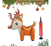 Kit Di Palloncini Natalizi,Decorazioni Con Albero Di Natale Renna E Babbo Natale,Palloncini Gonfiabili In Piedi Per Feste - Per Compleanno Capodanno Inverno Festività Vacanze E Feste