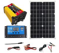 Kit di pannelli 4KWh | Kit pannello solare 4KWH per interni ed esterni, inverter solare con lettore multimediale, adatto per viaggi in campeggio all'aria li