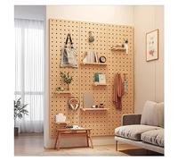 Kit di pannelli forati in legno - 3 pezzi organizer da parete e espositore ornamentale, facile da montare, soluzione per riporre oggetti in casa e ufficio, pannello multifunzione 60 x 80 cm