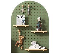 Kit di pannelli forati in legno, espositore da parete con bastoncini di legno per l'organizzazione del garage