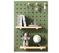 Kit di pannelli forati in legno, espositore da parete con bastoncini di legno per l'organizzazione del garage