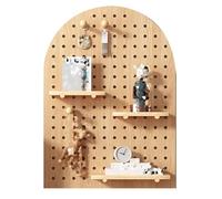 Kit di pannelli forati in legno, espositore da parete con bastoncini di legno per l'organizzazione del garage