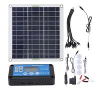 Kit di pannelli solari da 200 W, caricatore a pannello solare monocristallino con controller blu e connettore OBD, pannello solare portatile per esterni per campeggio, roulotte e