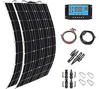 Kit di pannelli solari da 600 W per case e camper, pannelli monocristallini flessibili con regolatore di carica da 40 A, soluzione efficiente per l'energia rinnovabile