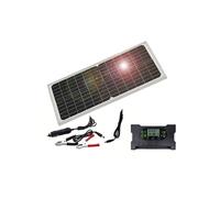 Kit di Pannelli Solari Doppi da 30 W e 12 V, IP65, Resistenti All'Acqua, per Uso Interno Ed Esterno, Sistema di Alimentazione Solare Portatile