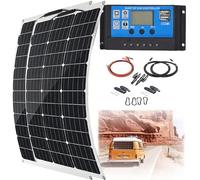 Kit di pannelli solari flessibili da 150 W/300 W con controller MPPT da 40 A, caricatore solare pieghevole ultra sottile da 18 V, IP68, impermeabile per alimentazione off-grid, campeggio, casa