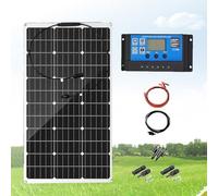 Kit di pannelli solari flessibili da 300 W, caricabatterie monocristallino pieghevole da 12 V con regolatore di carica da 40 A per applicazioni off-grid camper, camper, roulotte, barche o tetti, 8