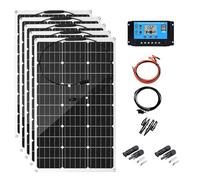 Kit di pannelli solari flessibili da 300 W, pannelli monocristallini da 18 V + regolatore di carica da 40 A per camper, roulotte, camper, barca, tetti - ideale per superfici irregolari
