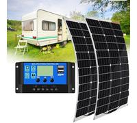 Kit di pannelli solari flessibili per alimentazione fuori rete, camper, barca e superfici irregolari, con regolatore di carica per batterie da 12 V 24 V