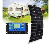 Kit di pannelli solari flessibili per alimentazione fuori rete, camper, barca e superfici irregolari, con regolatore di carica per batterie da 12 V 24 V