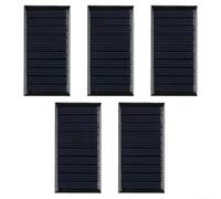 Kit di pannelli solari policristallini, 5 pezzi, 30 x 60 mm, 0,25 W, mini pannelli solari fai da te per ricarica di dispositivi da 3,7 V, luci da giardino, cartelli esterni e piccole alternative (0)