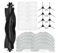 Kit di panni per pulizia a spazzola laterale principale, per Cleanova e Vexilar per robot aspirapolvere W7, W9, W11, W15, include spazzola principale in nylon, spazzole laterali, filtri, panni in