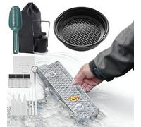 Kit di panning oro, strumento portatile Sluice Box, accessorio per muschio da minatore, esplorazione all'aperto del lago e del fiume, forniture per avventure in montagna per bambini e adulti