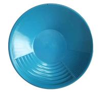 Kit di panning rotondo dorato da 38 cm per principianti, pentola professionale da miniera con design a doppio riffle per un efficace lavaggio e prospezione dell'oro, padella verde leggera (azzurro)