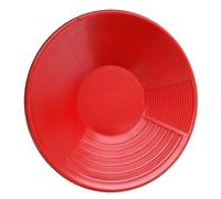 Kit di panning rotondo dorato da 38 cm per principianti, pentola professionale da miniera con design a doppio riffle per un efficace lavaggio e prospezione dell'oro, padella verde leggera (rosso)