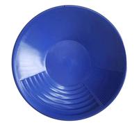 Kit di panning rotondo dorato da 38 cm per principianti, pentola professionale da miniera con design a doppio riffle per un efficace lavaggio e prospezione dell'oro, padella verde leggera (blu)