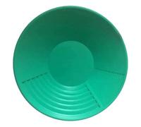 Kit di panning rotondo dorato da 38 cm per principianti, pentola professionale da miniera con design a doppio riffle per un efficace lavaggio e prospezione dell'oro, padella verde leggera (verde)