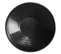 Kit di panning rotondo dorato da 38 cm per principianti, pentola professionale da miniera con design a doppio riffle per un efficace lavaggio e prospezione dell'oro, padella verde leggera (nero)