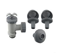 Kit di parti del getto di ingresso della pompa del filtro della piscina fuori terra con valvola a stantuffo montaggio filtro connettore alloggiamento ugello compatibile con raccordi da 3,2 cm