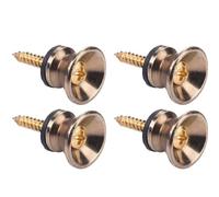 Kit di parti di chitarra 2-10 Pezzi Di Blocco Per Tracolla Per Chitarra Fibbia Antiscivolo In Metallo Perni Di Bloccaggio Per Basso Ukulele Accessori Di Bloccaggio Per Estremità Inferiori(Gold,4)