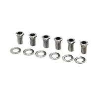 Kit di parti di chitarra Vite Di Bloccaggio Del Pomello Della Corda Della Chitarra Manicotto Della Corda Dado Della Maniglia Guarnizione Pezzi Di Ricambio Accessori(Silver,A)