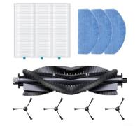 Kit di parti di pulizia per robot aspirapolvere BPMIO B12 Spazzola a rullo essenziale, spazzole laterali, filtro e mop pad set