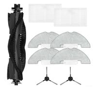 Kit di parti di ricambio compatibili con spazzole laterali principali filtro e panni per mocio Cleanova per W7 W11 W15 per Vexilar per W7 W9 W11 W15 (A)
