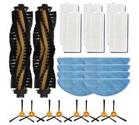 Kit di parti di ricambio per aspirapolvere Cecotec Conga M50 e M50 per robot aspirapolvere X-Treme, include spazzola principale, spazzole laterali, filtri e panni per mocio (B)