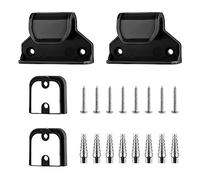 Kit di parti di ricambio per cancello per bambini, set completo di accessori per montaggio a parete con staffe, tasselli e viti (nero)