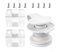 Kit di parti di ricambio per ghiacciaia Coleman, cerniere in plastica e coperchio di scarico con guarnizione a prova di perdite, viti in acciaio inox incluse, set di riparazione bianco