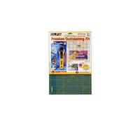 Kit di patchwork Olfa Rty-St/Cg con cutter rotativo, righello e fondo di taglio