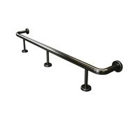 Kit di pedane in acciaio inox resistente, da 9 a 4,6 m, per uso interno/esterno, capacità 150 kg, perfetto per pub, cucine, loft, colore: nero (7.5ft / 229 cm)