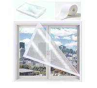 Kit di Pellicola Isolante Doppio Strato Paraspifferi Antivento | EVA Resistente Riduce Dispersione Calore Regolabile con Nastro Adesivo per Mansarde Roulotte(Bianco,120x160cm-47"x63")