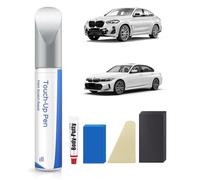 Kit di penna a vernice tristrato metallizzato A96 Mineralweiß per BMW - Precisione di corrispondenza per ammaccature e graffi