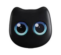 Kit di pennelli cosmetici compatti generici con specchio: 6 pezzi pennelli da trucco da viaggio in una custodia carina a forma di gatto, ideale per trucco, viaggi, attività all'aria aperta e dono