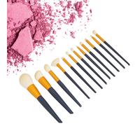 Kit di Pennelli per il Trucco da 12 Pezzi con Borsa, Pennelli Morbidi per Cosmetici, Ideale per Principianti