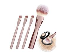 Kit di Pennelli per Trucco - 4 in 1 Fibre Sintetiche Magnetiche 17cm | Setole Morbide Portatili, Set Completo di Pennelli da Trucco per Ombretti Sfumatura | Donne Ragazze Adolescenti Principian