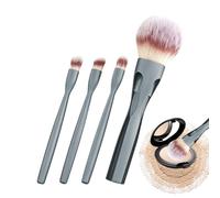 Kit di Pennelli per Trucco - 4 in 1 Fibre Sintetiche Magnetiche 17cm | Setole Morbide Portatili, Set Completo di Pennelli da Trucco per Ombretti Sfumatura | Donne Ragazze Adolescenti Principian