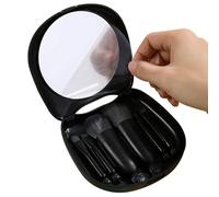 Kit Di Pennello Per Trucco - Kit Di Strumento Per Trucco Da 6 | Fornitura Cosmetica Portatile Con Specchio Cat Shape Box Per Viaggi Business Trip Outdoor Commutazione Daily Usa Compleanni Donne