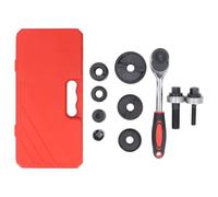 Kit di perforatori a cricchetto da 1/2 a 2 pollici con 6 punzoni da 22,5 mm a 61,5 mm - Strumento per taglierina manuale per acciaio dolce, alluminio e plastica