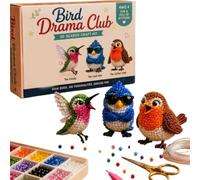 Kit di perline in miniatura per scrivania e stanza, dramma uccello | Decorazione della stanza e progetti familiari a casa per progetti di lavoro manuale condiviso e decorazione della tavola di