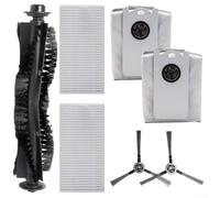 Kit di pezzi di ricambio compatibile con bObsweep Ultra-Vision RC400 Robot Aspirapolvere Filtro e Sacchetto (B)