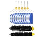 Kit di pezzi di ricambio. Compatibile con iRobot Roomba serie 600 610 620 625 630 650 660 Spazzola battipavimento con setole Filtro Aero Vac + spazzola laterale(SET 2)