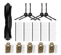 Kit di pezzi di ricambio per aspirapolvere NoMo N2 con sacchetti per la polvere, spazzola a rullo e spazzole laterali per mantenere prestazioni ottimali (4 spazzole laterali)