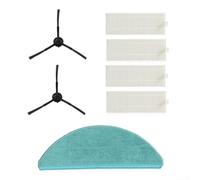 Kit di pezzi di ricambio per robot aspirapolvere con 2 spazzole laterali, 1 panno mocio e 4 filtri, compatibile con Cecotec per CONGA 8090 e per ULTRA per prestazioni di pulizia migliorate