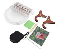 Kit di pianoforte a pollice Kalimba a 17 tasti in acrilico trasparente per principianti |Regalo portatile con borsa per bambini/adulti/amanti della musica |Accordatura di