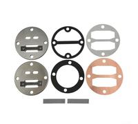 Kit di piastre per valvole del compressore d'aria, distanza tra i fori da 42 mm, raccordi per pompa ad aria in metallo, parte di ricambio per teste cilindri senza olio o lubrificate a olio